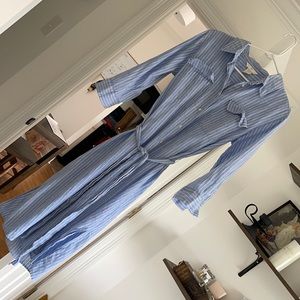 h&m LOGG blue striped dress